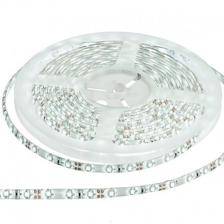 5m strip 12v 60xled 3528/m tot 4,8w/m ip40 5500k jack incluso