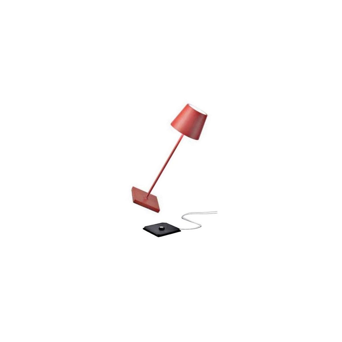 Lampada Serie Poldina Pro Tavolo Ã 111x380mm Ros. Fer. 2,2W LED 188lm 3000K 5Vdc Max 1A IP54