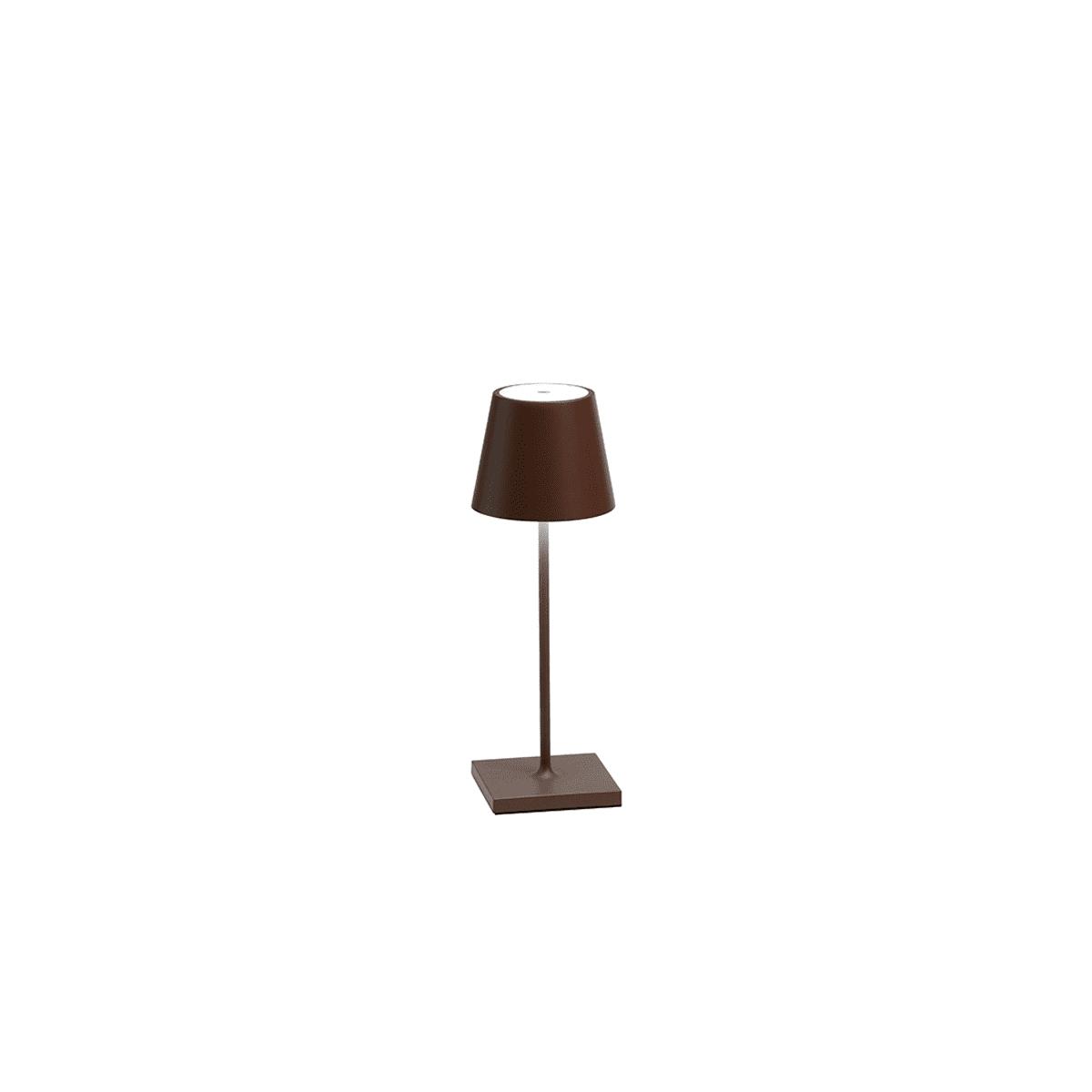 Lampada Serie Poldina Tavolo Mini Pro Ã 111x300mm Corten 2,2W LED 154lm 2700K 5Vdc Max 1A IP54
