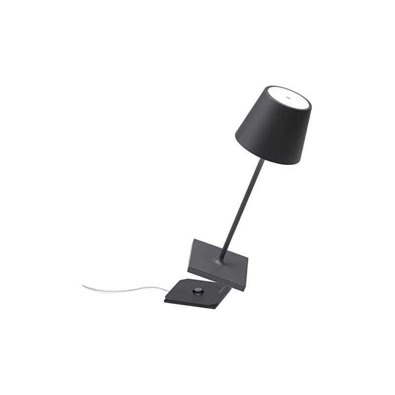 Lampada Serie Poldina Tavolo Mini Pro Ã 111x300mm Grigio Scuro 2,2W LED 154lm 2700K 5Vdc Max 1A IP54