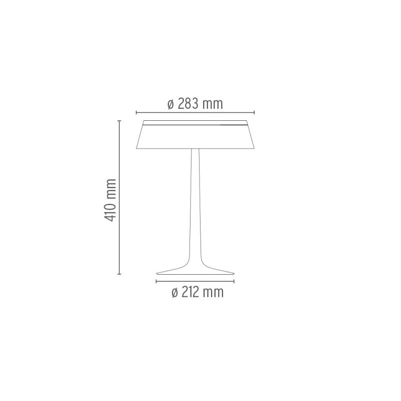 Lampada Da Tavolo Serie BON JOUR Led 13W 2700K 884lm Finitura Cromo Opaco H 41cm Flos