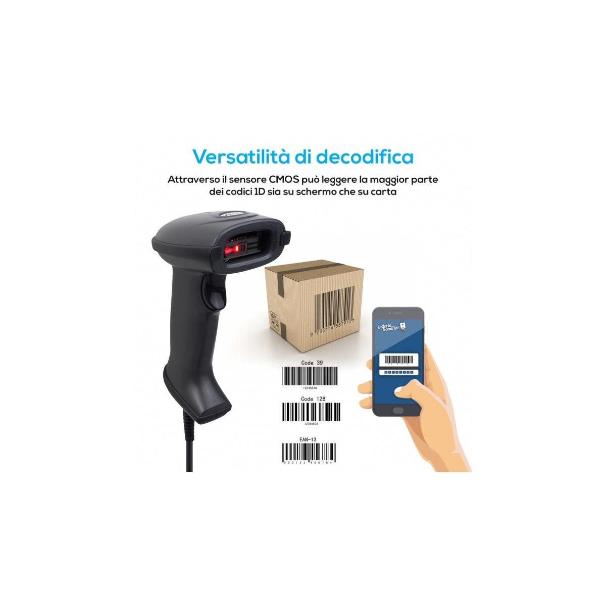 Lettore Pistola Barcode Scanner CCD Usb Vultech BC-08