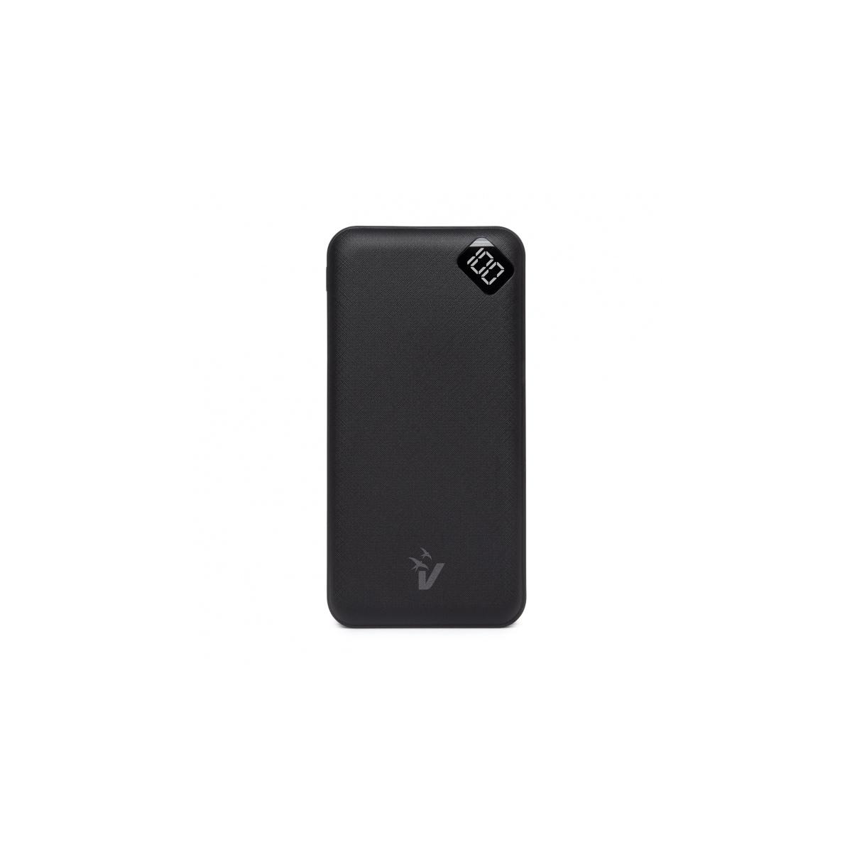 Powerbank VPB-L10BK con schermo LCD 10000 mAh USB e Type C Nero