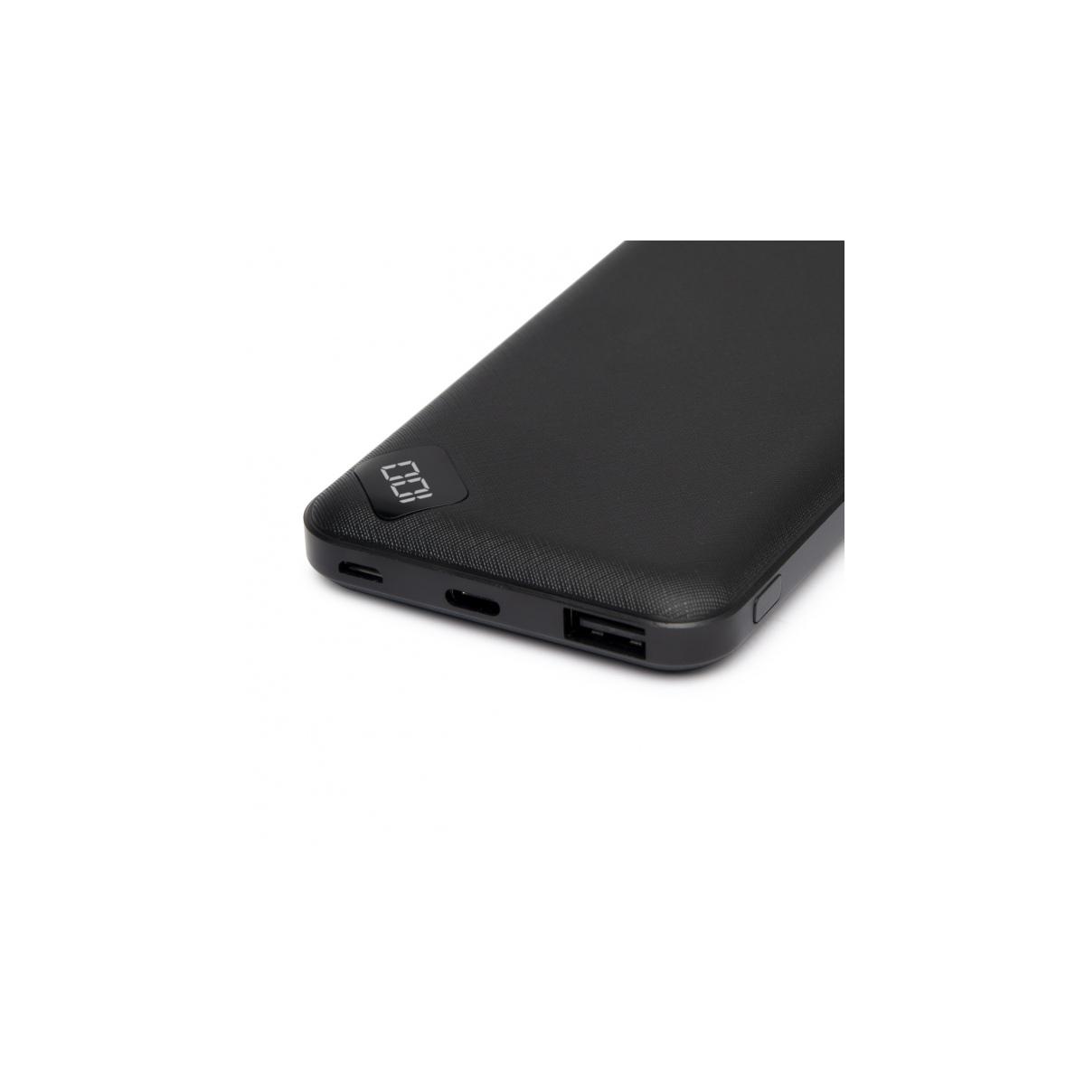 Powerbank VPB-L10BK con schermo LCD 10000 mAh USB e Type C Nero