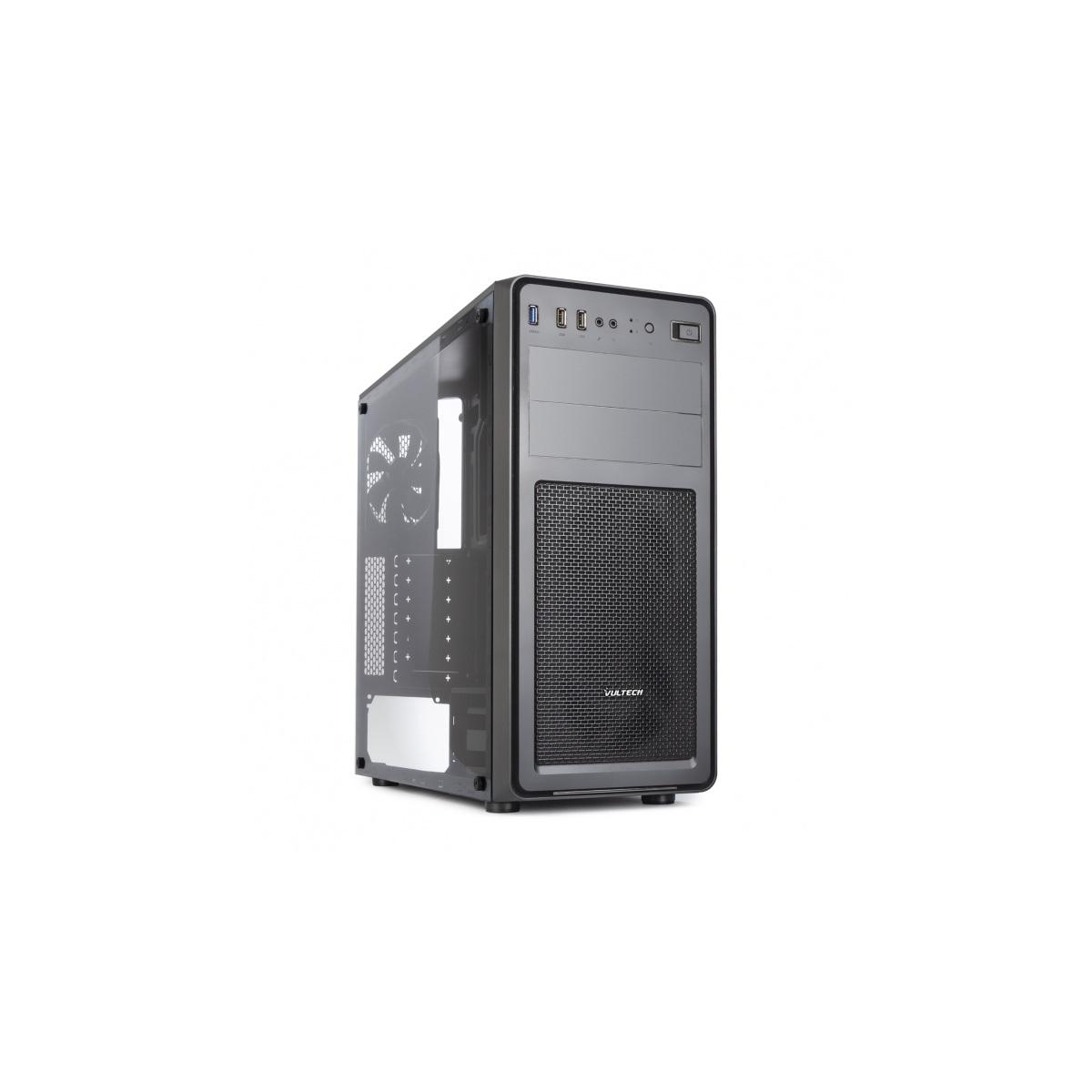 Case Atx Vultech VCO-A2699T con 1x USB 3.0 + 2x USB 2.0 pannello laterale in vetro temperato