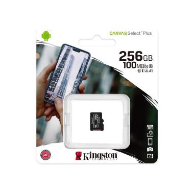 Scheda di Memoria Micro-SDXC 256GB Kingston Canvas Select Plus + C10 Class10 SDCS2/256GB.
